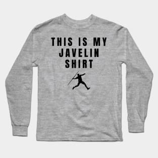 Mens This Is My Javelin Shirt Athlete Gift Long Sleeve T-Shirt